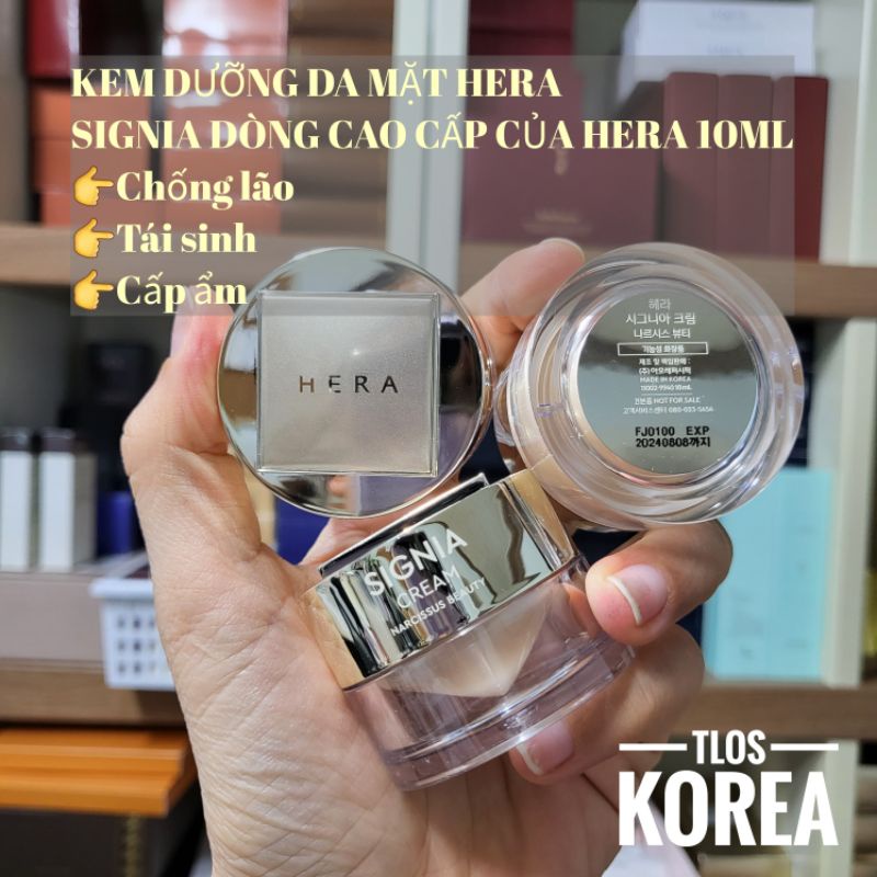 Date 2025 Hera vàng kem dưỡng chống lão hóa tái sinh cấp ẩm cao cấp 10ml Hera signia cream narcissus beauty
