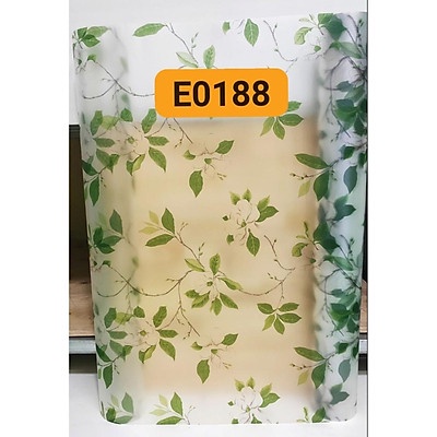 Decal dán kính, giấy đề can dán kính họa tiết hoa trắng lá xanh, dán kính cửa sổ phòng khách đẹp chống nắng
