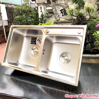 Chậu rửa chén bát Sơn Hà S80 inox 304 chính hãng