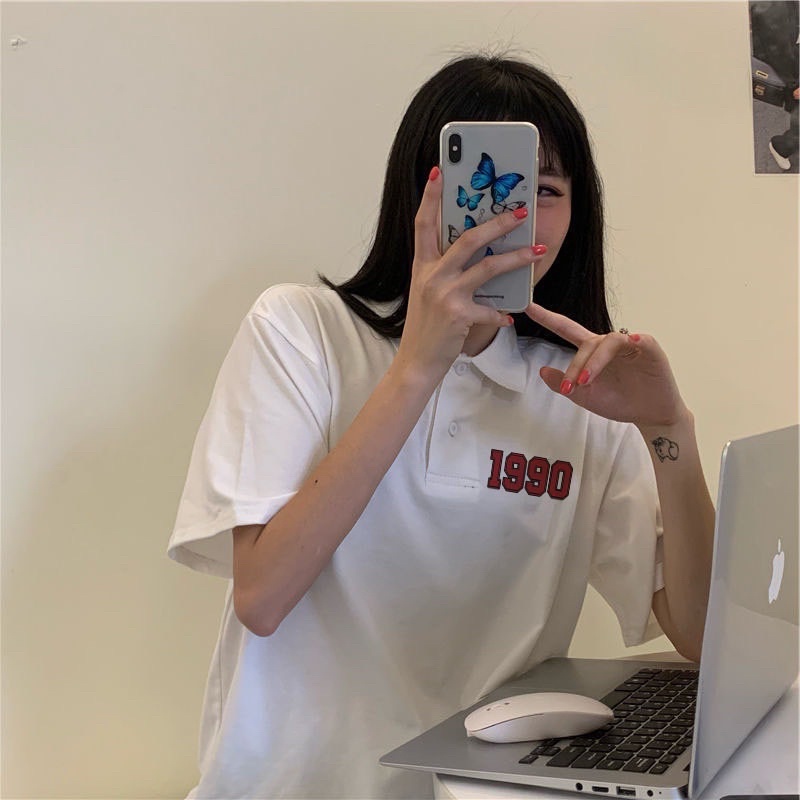Áo POLO nam nữ💥FREESHIP💥 Hoạ tiết 1990 basic dễ phối đồ
