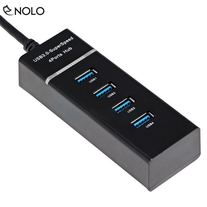 Bộ Hub Chia Cổng USB Tốc Độ 3.0 Model HB03 Có 4 Port Dây Cáp Dài 30cm Hỗ Trợ Win 10