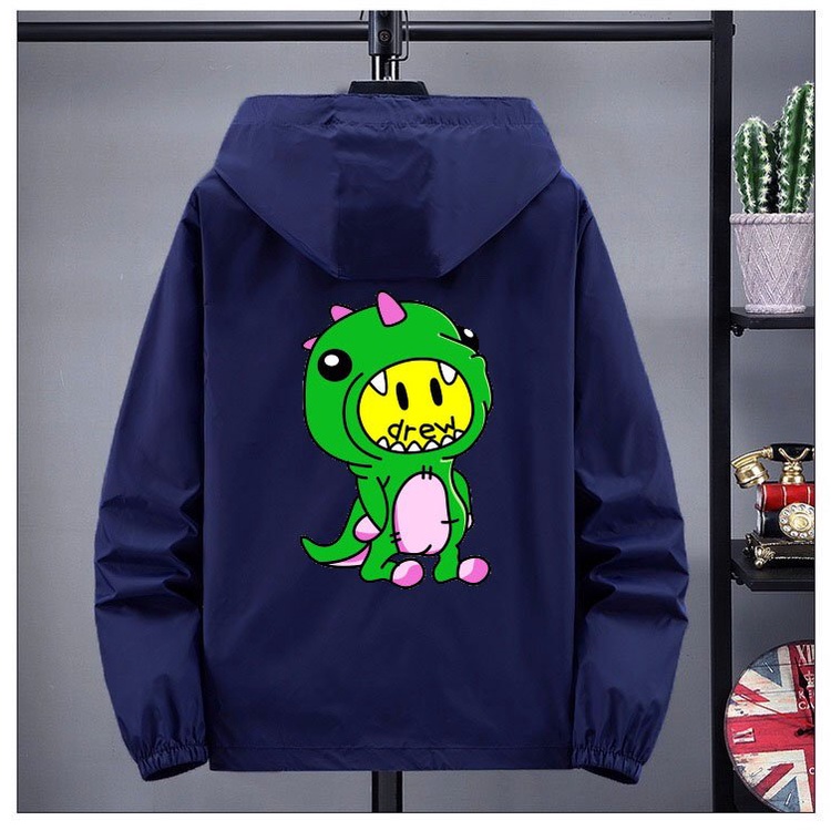 Áo Hoodie CÓ KHÓA KÉO  Áo khoác DÙ nam nữ Unisex CÁ SẤU CÓ NÓN dáng rộng ulzzang Siêu Xinh CHỐNG NẮNG - DƯỚI 70KG