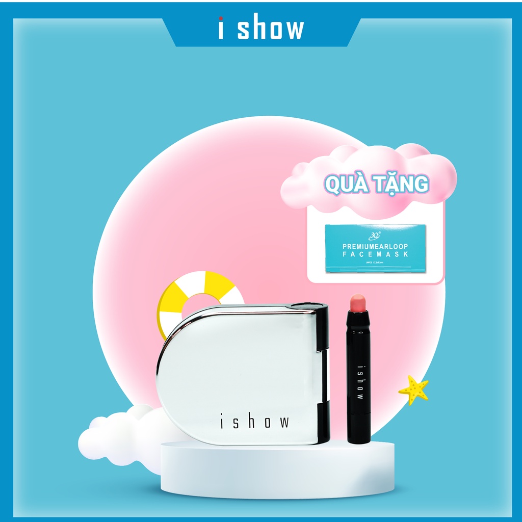 Combo ISHOW Phấn Nước Cushion Kiềm Dầu Chống Nắng Cao Cấp SPF 50+/PA +++ ( Kèm 2 son môi )