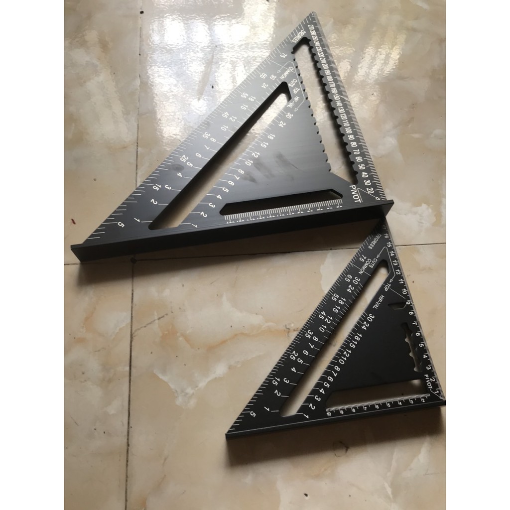 Thước ke góc vuông hợp kim nhôm 18cm 30cm thước tam giác