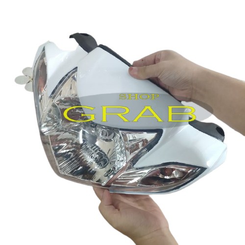 Bộ ốp đầu xe SIRIUS Phanh Đĩa 3 món: ốp đầu, gáy đen và pha đèn kèm bóng