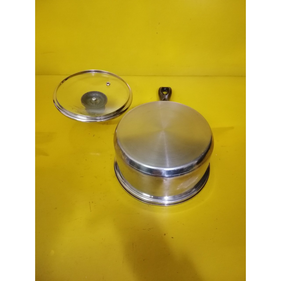 Quánh inox nội địa Nhật, size 17cm, cao 8cm (mã 643), Dùng được bếp từ