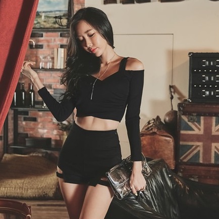 Quần đùi lửng đai nịt Emilyshop ulzzang
