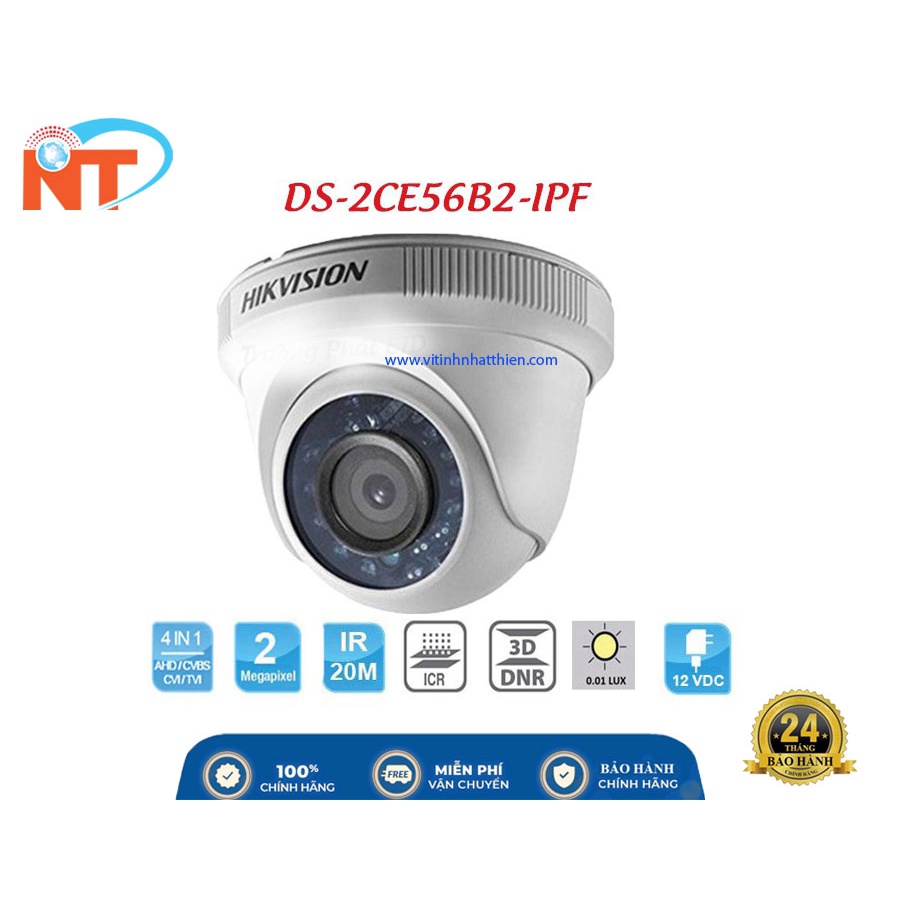 CAMERA HD-TVI ANALOG HIKVISION DS-2CE56B2-IPF 2.0 MEGAPIXEL