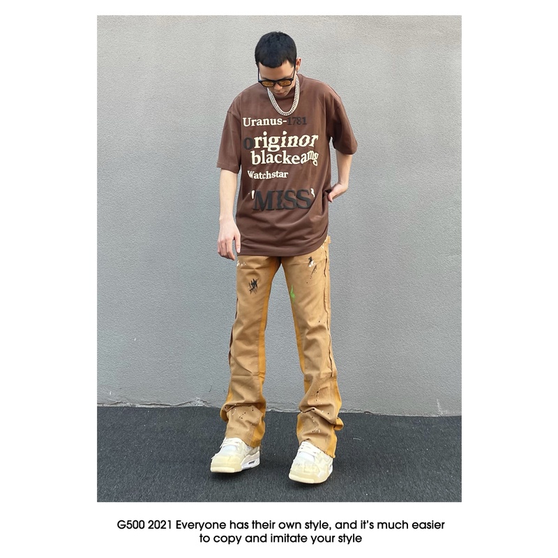 QUẦN JEAN ỐNG LOE NAM NÂU VẢY MỰC PHONG CÁCH ĐƯỜNG PHỐ