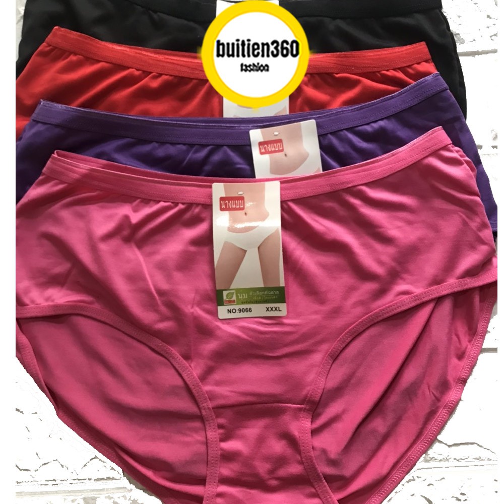 Quần lót bigsize 3xl cho người già trẻ béo mập bầu 80kg 70kg 60kg chip nữ cạp nhỏ lưng cao (Q9066)