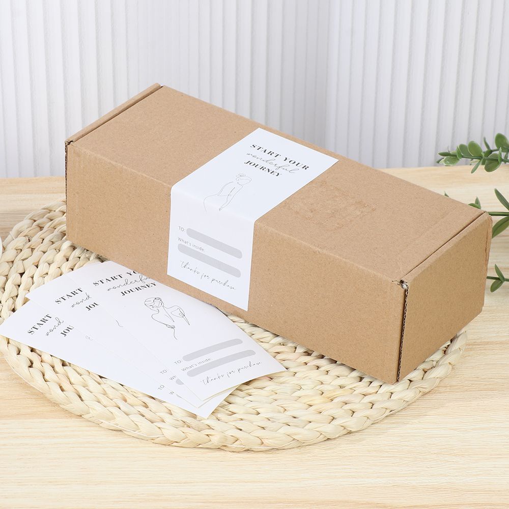 Set 50 miếng dán trang trí in chữ Thank You 6*15cm đa năng