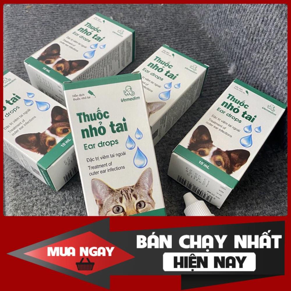 [❌GIÁ SỈ❌] THUỐC NHỎ TAI ĐẶC TRI VIÊM TAI NGOÀI DO VI KHUẨN và NẤM TRÊN CHÓ MÈO ❤️