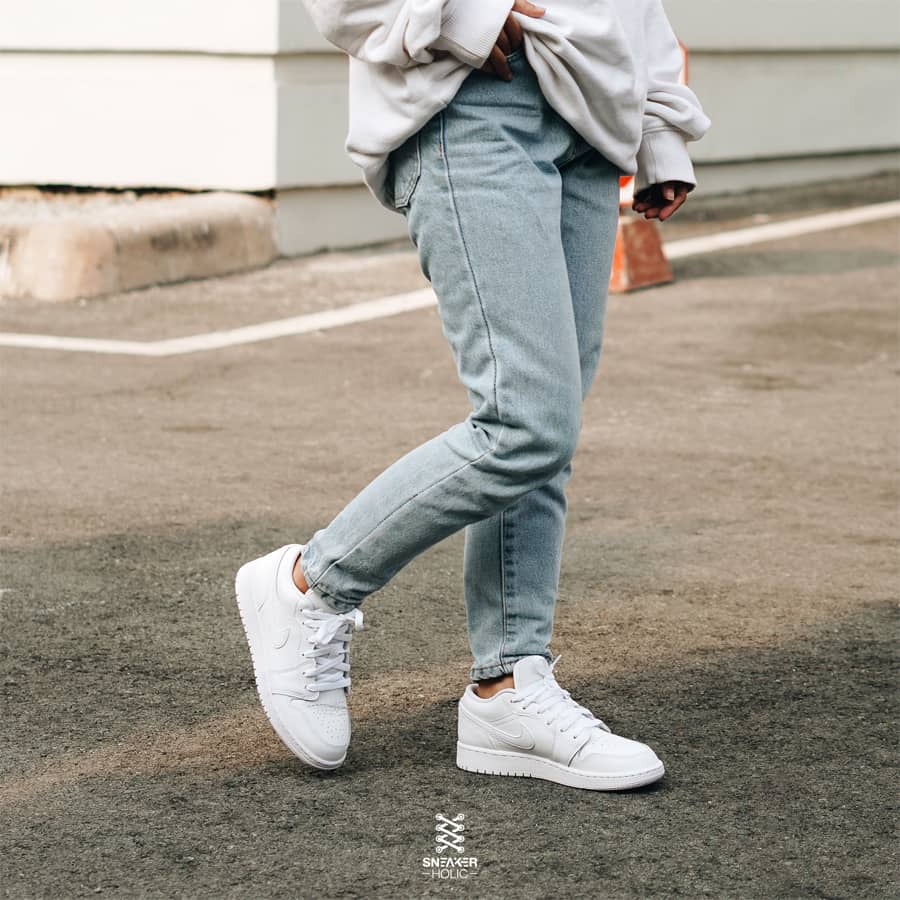 GIÀY THỂ THAO NAM NỮ CỔ THẤP JD FULL WHITE REPLY1994