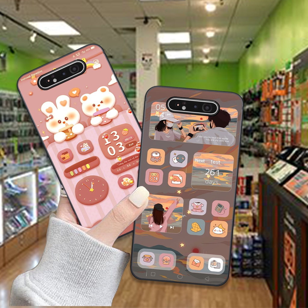 Ốp Samsung A80 / A90 bộ hình gấu , thỏ hồng cute dễ thương giá rẻ siêu bền