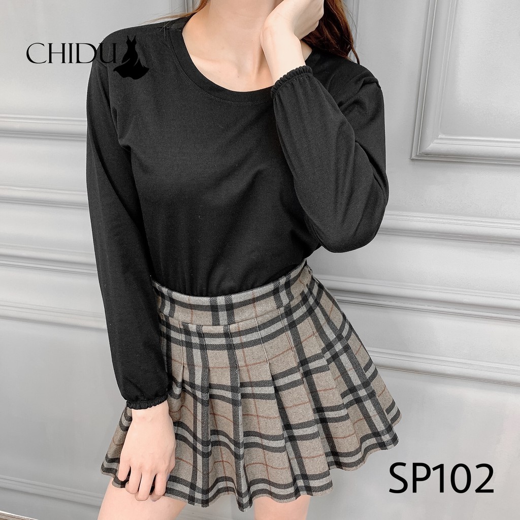 [ Mã WASTAPR giảm 10K đơn 50K] CHIDU Áo thun trơn dài tay nhiều màu SP102 | BigBuy360 - bigbuy360.vn