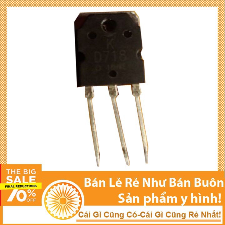 [ Xả Hàng ] Sò công suất transistor D718 Hàng tháo máy sò âm thanh