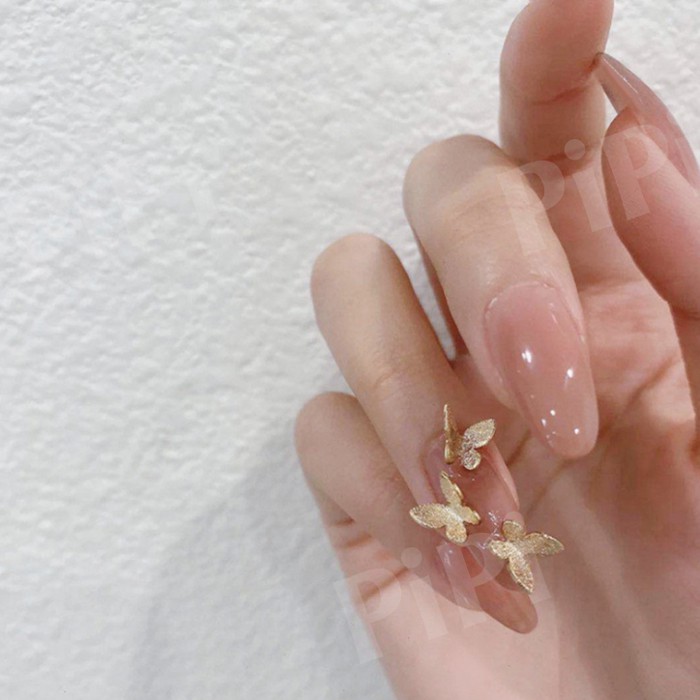 Móng tay giả đính đá dài Cô dâu lấp lánh đầu nhọn đẹp Bộ 24 chiếc sơn bóng Kèm keo 353637
