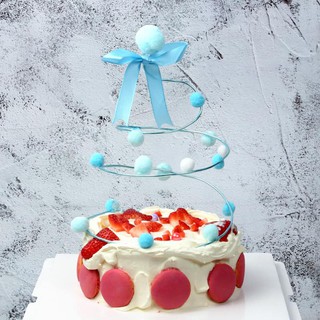 vòng xoắn tròn bông trang trí bánh kem