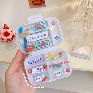 Hộp Đựng Thuốc Mini Dễ Thương Chia Ngăn Di Động Bỏ Túi Gấu Thỏ House 558