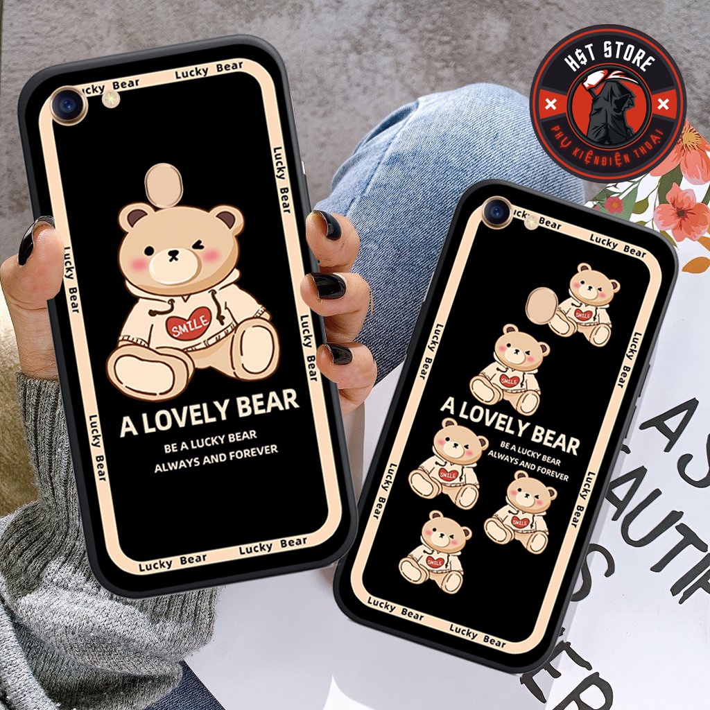 Ốp lưng Oppo F5 / F5 Youth / F7 / F7 Youth - in hình beear mật mong nền vàng cam siêu đáng yêiu , chất lượng