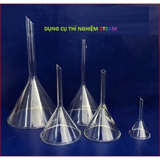 Phễu thuỷ tinh nhiều size fi40,50, 60, 80, 90, 100mm trong phòng thí nghiệm