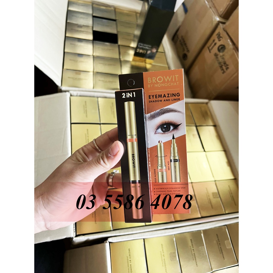 Bút kẻ mắt Browit 2in1 Eyemazing Shadow and liner Thái Lan