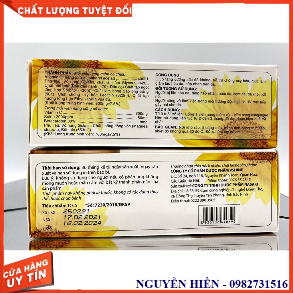 Vitamin E Gold – Giúp Hỗ Trợ Chống Oxy Hóa – Giúp Làm Giảm Lão Hóa Da – Giảm Nếp Nhăn Hộp 30 Viên