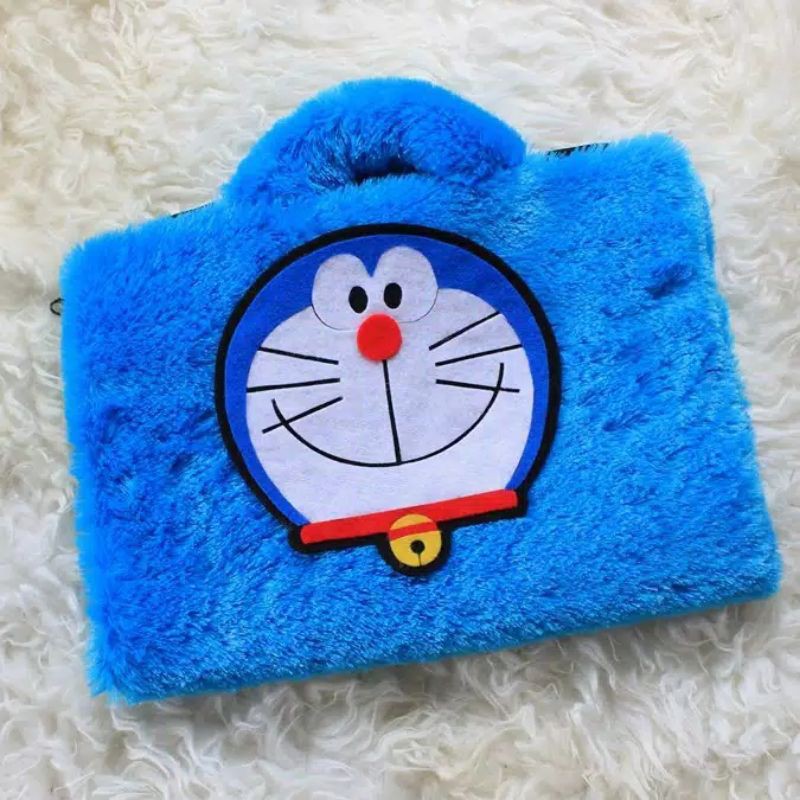Túi Đựng Laptop Dày Dặn Mềm Mại Hình Doraemon Dễ Thương