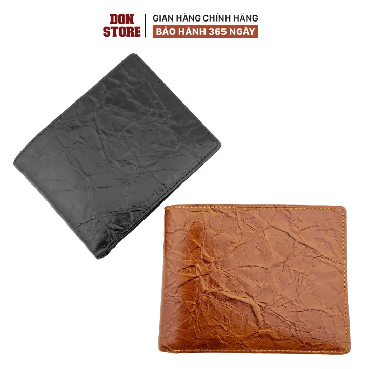 [Da Bò Thật] Ví Nam Dáng Ngang Vân Đá Sang Trọng - Độc Đáo - Cá Tính - Full Hộp (Mẫu Mới HOT 2021 - BH 12 THÁN