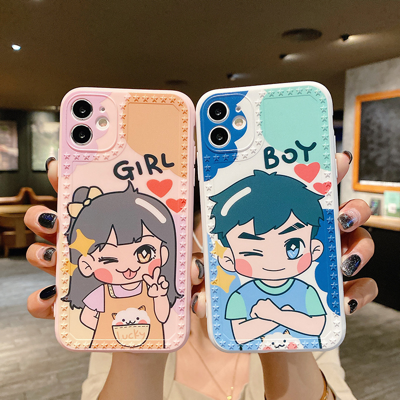 Ốp điện thoại bảo vệ ống kính in hình hoạt hình cho IPhone 7 8 Plus 11 12 Pro Max 12pro 7+ 8+ Plus XR SE 2020 | BigBuy360 - bigbuy360.vn