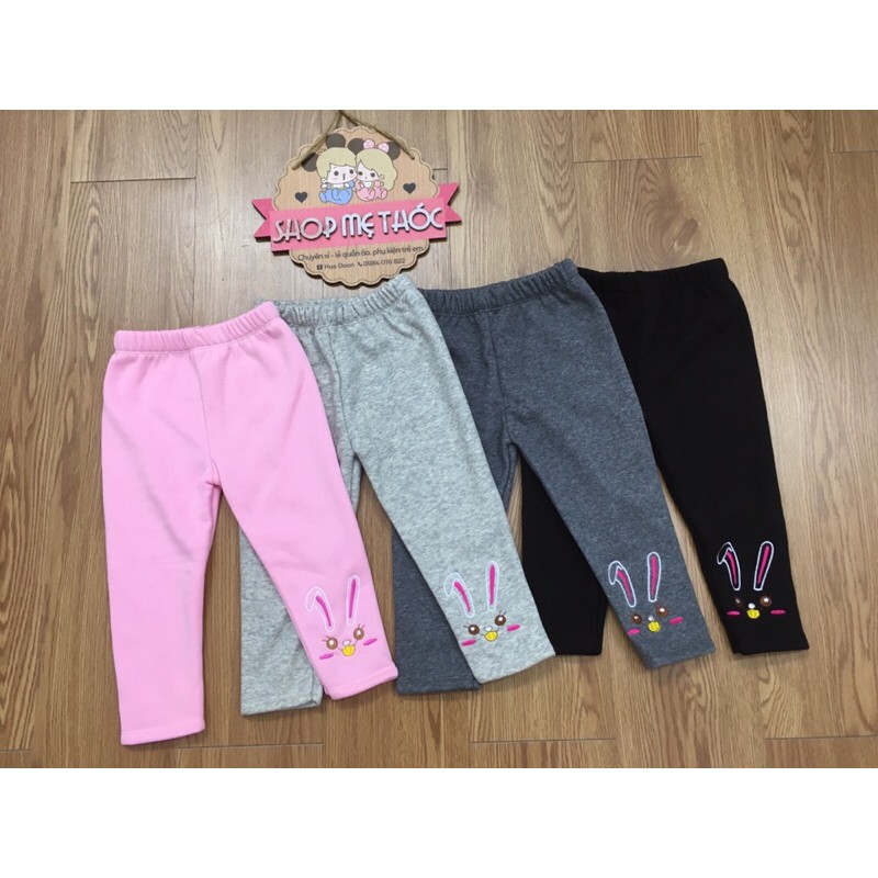 (Siêu ấm) Quần legging lót lông bé gái 8-22kg