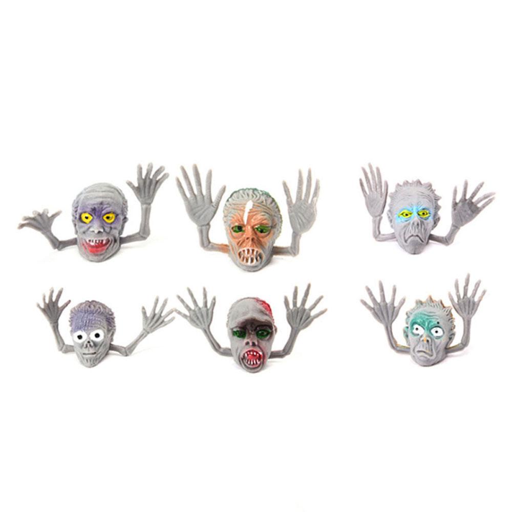 YIYU Rối Bông Đeo Ngón Tay Hình Đầu Lâu Zombie Trang Trí Halloween