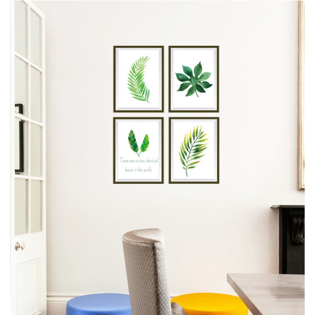 Decal trang tri 4 khung Cỏ sang trọng