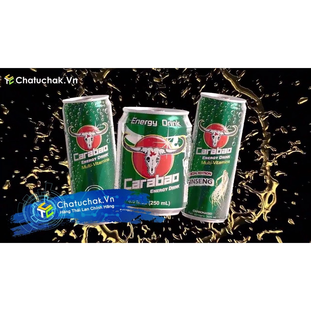 Nước tăng lực Carabao Thailand lon 250 ml