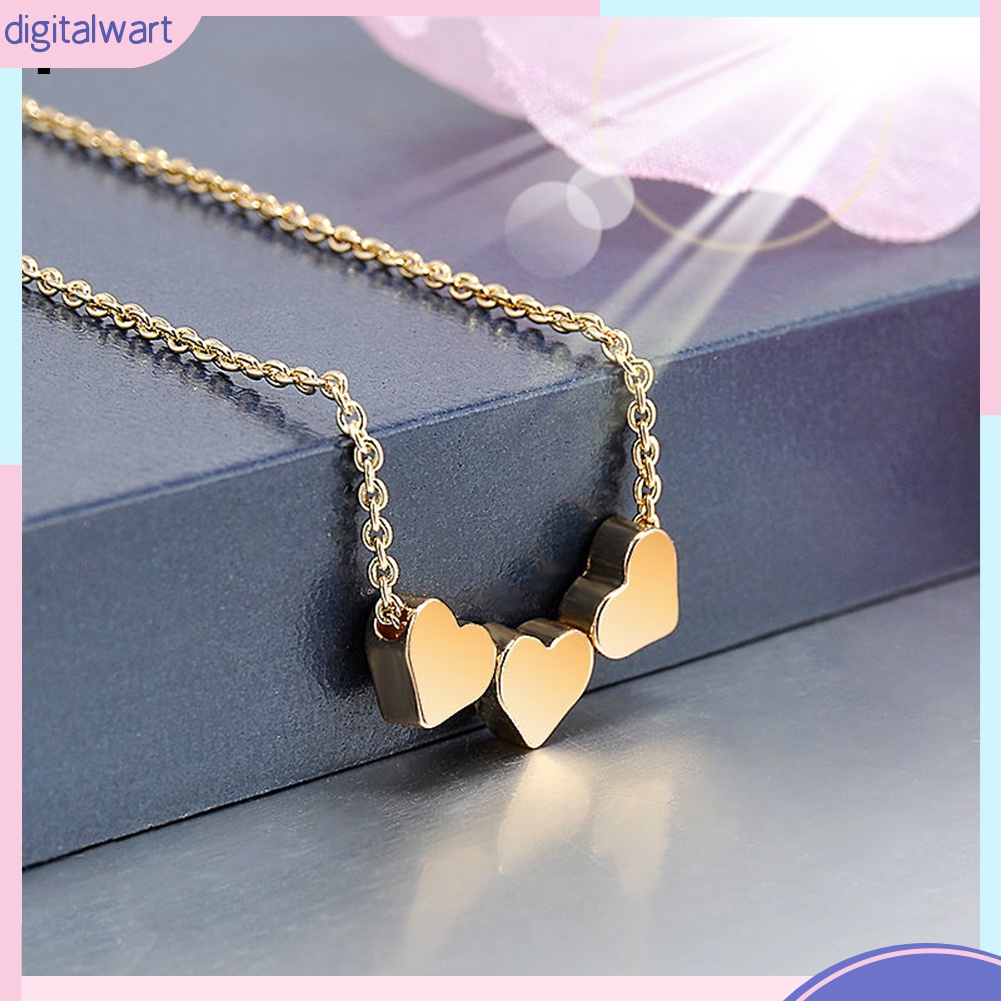 Dây chuyền mặt 3 trái tim độc đáo cá tính dễ thương dành cho nữ