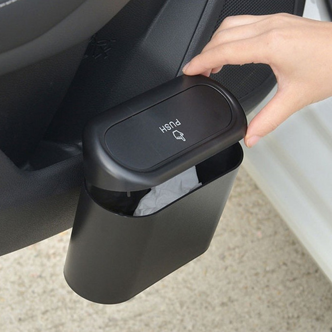 Thùng Rác Nắp Lật Tự Động Cho Xe Hơi