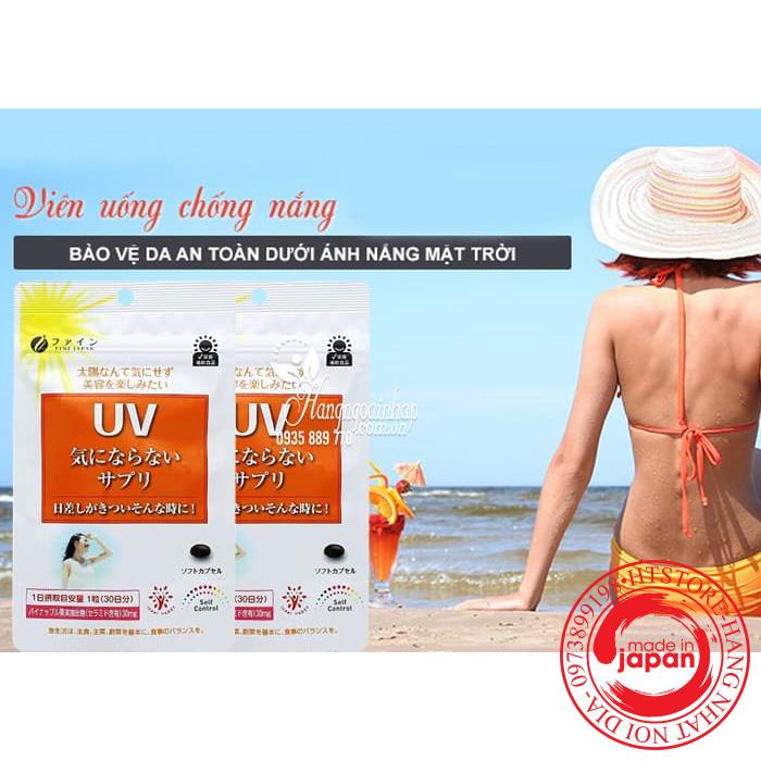 Viên uống chống nắng UV Crare Plus Fine Japan Nhật Bản 30 viên - Kháng tia UV - Chống lão hoá - Chống cháy nắng hiệu quả