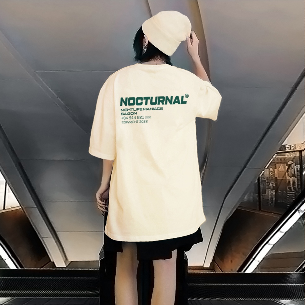 (FULL BOX) Áo Thun Unisex Form Rộng Tay Lỡ Oversize NOCTURNAL Tee Nightlife Maniacs Cotton 100% Local Brand