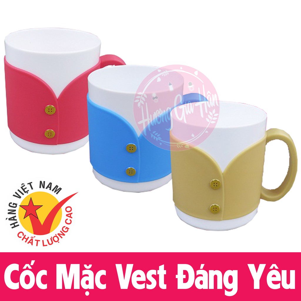 Cốc Uống Nước Mặc Vest Đáng Yêu - Nhựa Việt Nhật - Made in Việt Nam