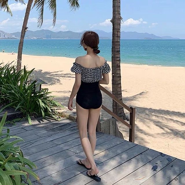 Bikini Áo Tắm Trễ Vai Bánh Bèo Hoạ Tiết Caro Hottrend 2021 Sang Chảnh Xịn Đẹp Sexy Tôn Dáng | BigBuy360 - bigbuy360.vn