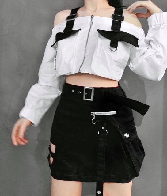 Chân Váy Nữ Kèm Belt ❤️FREESHIP❤️ Giảm 10K Khi Nhập [ Áo Thun Nữ ] Chân váy Box Skirt❤️