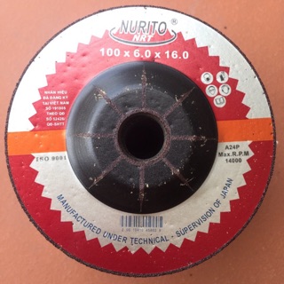 Đá mài sắt inox NHẬT Phi 100mm 100x6x16 mm