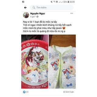 combo tẩy mốc áo trắng áo màu