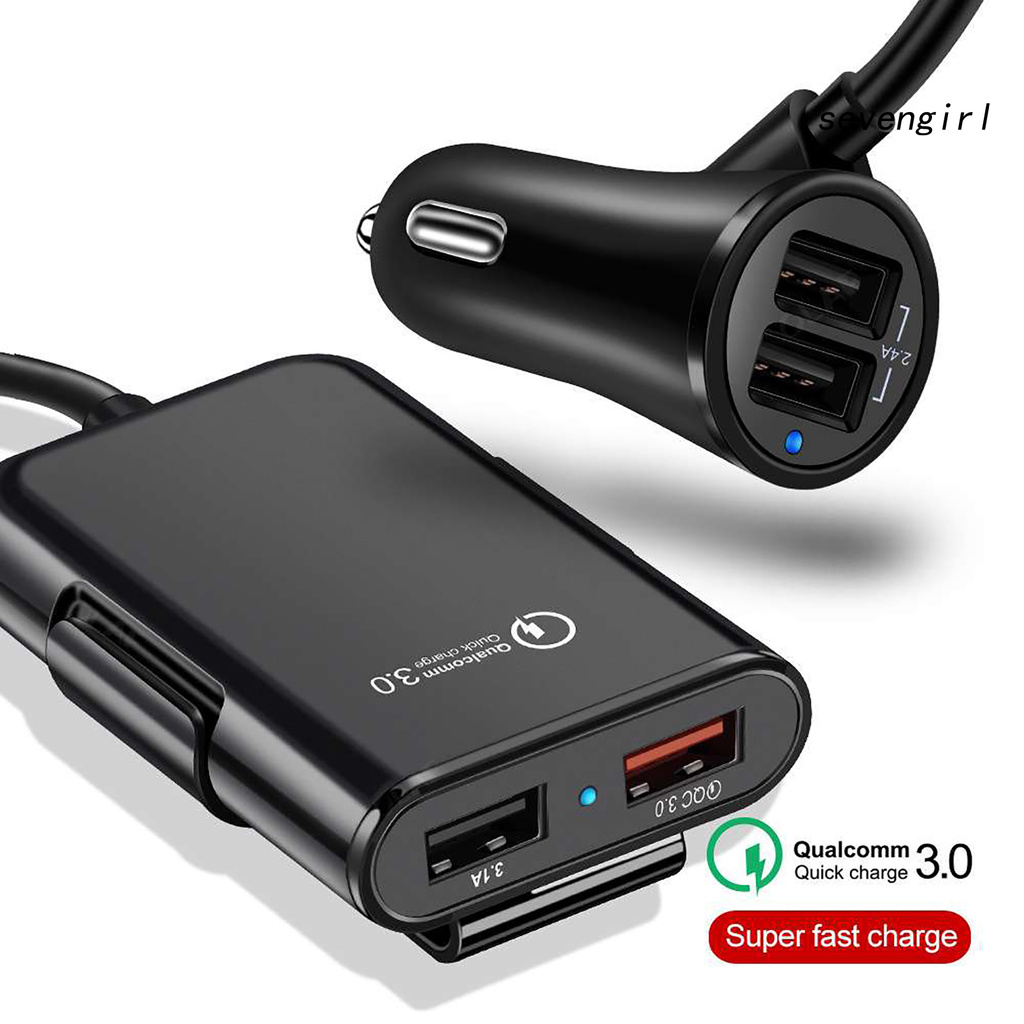 Bộ Sạc Nhanh 4 Cổng Usb 60w 8a Qc3.0 Cho Iphone