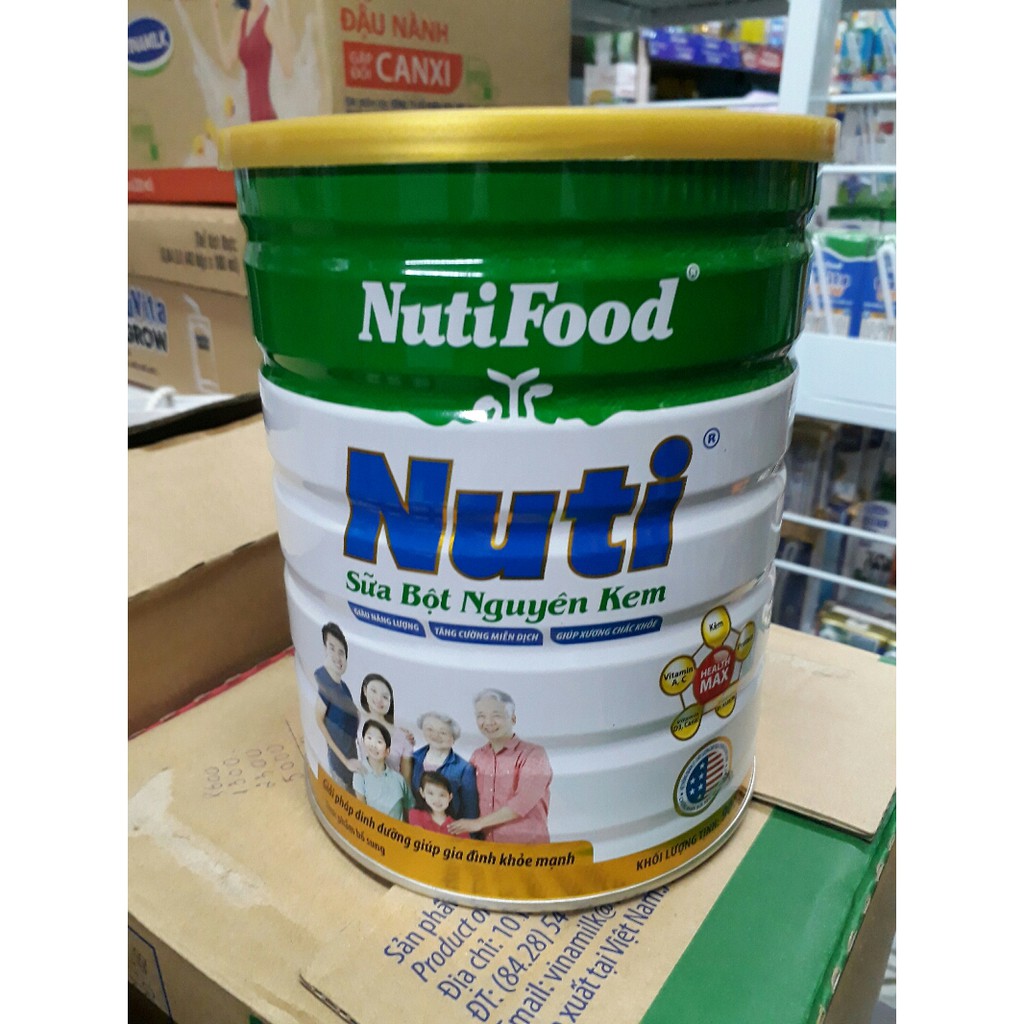 Sữa bột nguyên kem NutiFood lon 900g