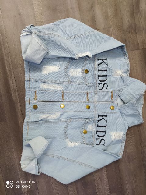Áo khoác jean nữ phối chữ (Bán sỉ giá tốt) Cools kids giá rẻ