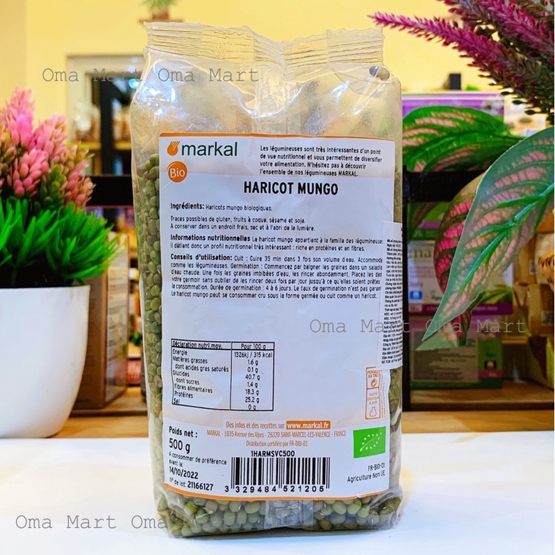 Đậu Xanh Hữu Cơ Markal 500g