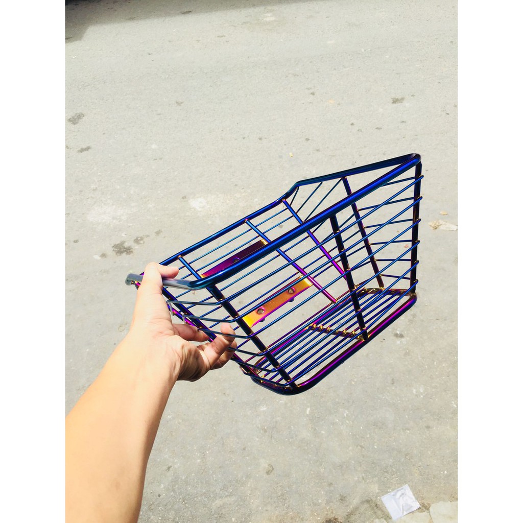 Rổ Inox xi Titan dành cho xe WAVE, DREAM, SIRIUS