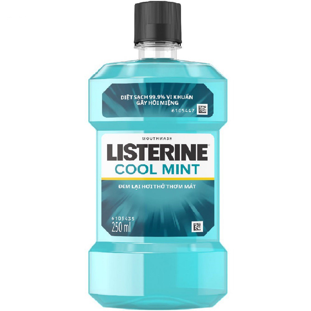 Nước súc miệng hơi thở thơm mát Listerine Cool mint 250ML CN161