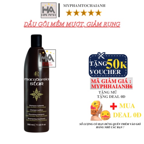 Dầu gội chăm sóc và phục hồi tóc hư tổn với hương thơm quyến rũ RRLINE Macadamia Collagen Star | BigBuy360 - bigbuy360.vn